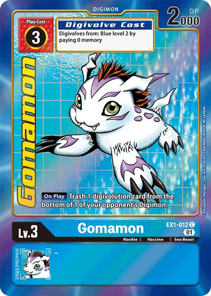 Gomamon Classic Collection Ex Digimon Cardtrader