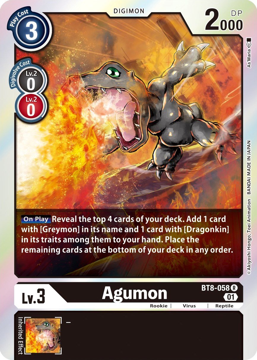 Agumon BT 08 New Awakening Digimon CardTrader