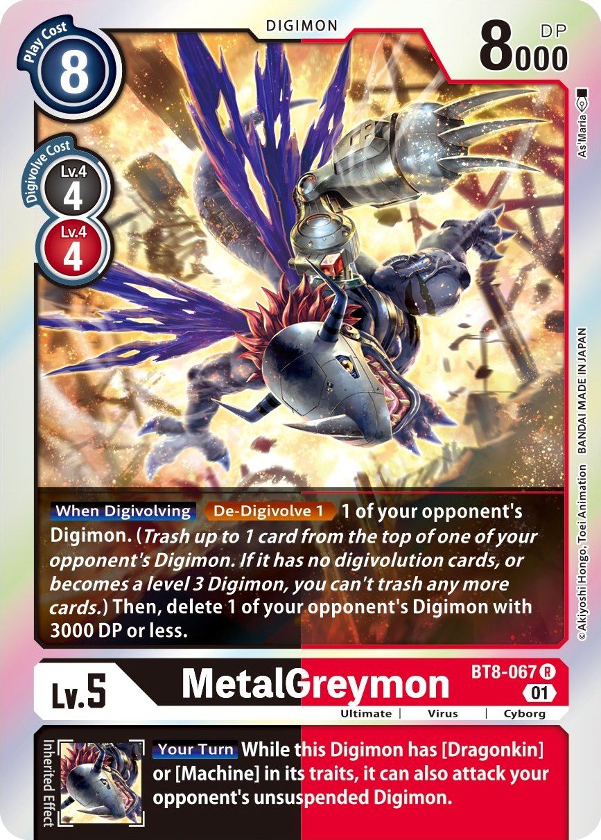 Metalgreymon Bt New Awakening Digimon Cardtrader