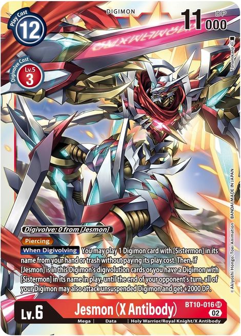 Jesmon X Antibody BT 10 Xros Encounter Digimon CardTrader