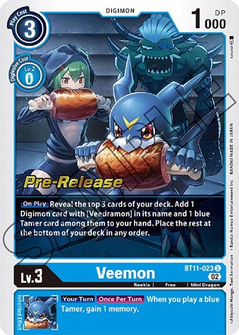 Veemon BT 11 Dimensional Phase Pre Release Digimon CardTrader