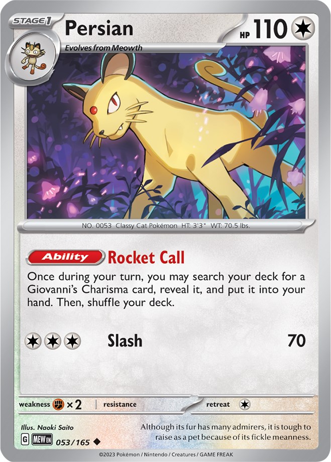 Persian 151 Pokémon CardTrader