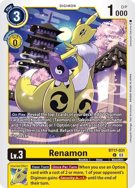 Renamon BT 17 Secret Crisis Digimon CardTrader