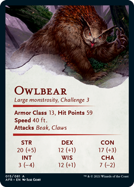 Art Series: Owlbear (V.3) Card Back