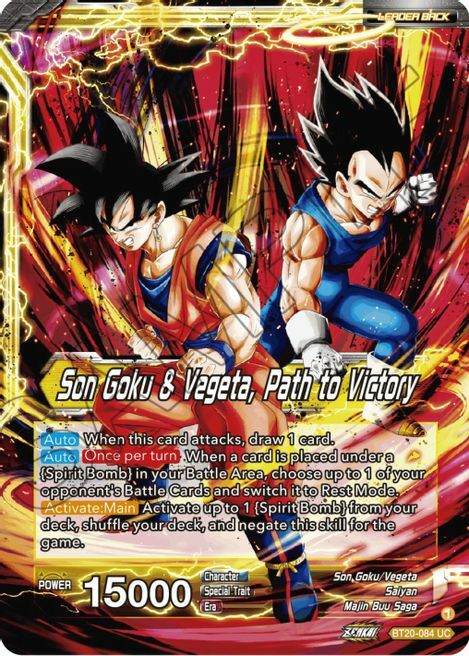 SS Vegito // Son Goku & Vegeta, Path to Victory Parte Posterior