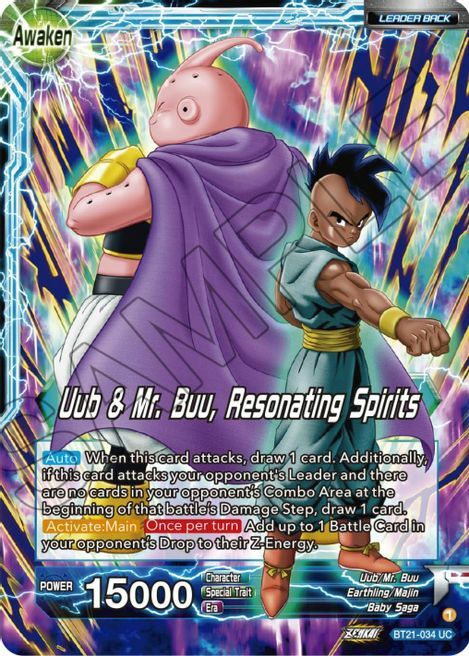 Uub // Uub & Mr. Buu, Resonating Spirits Card Back