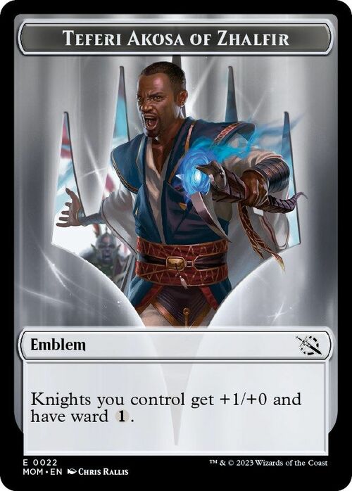 Treasure // Teferi Akosa of Zhalfir Emblem Parte Posterior