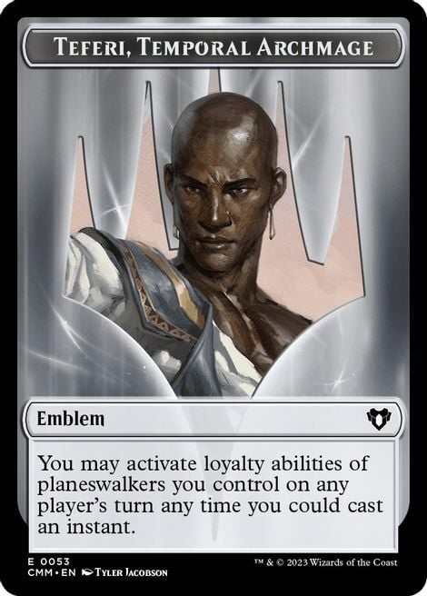 Teferi, Temporal Archmage Emblem // Treasure Parte Posterior