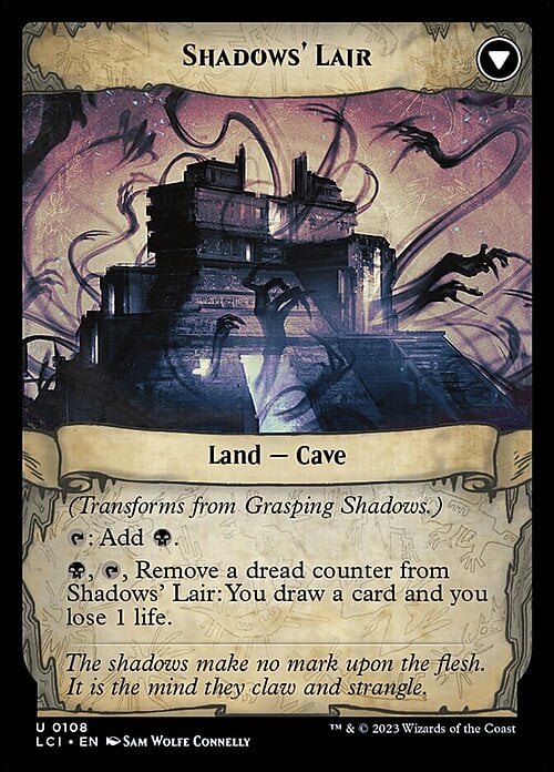 Grasping Shadows // Shadows' Lair Card Back