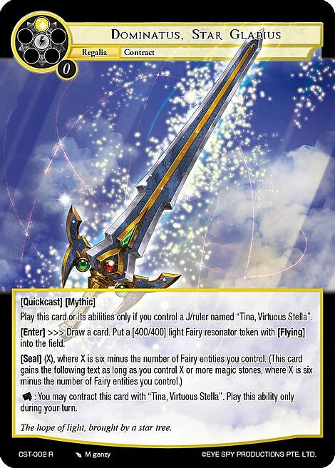 Dominatus, Star Gladius // Tina, Virtuous Stella Card Back