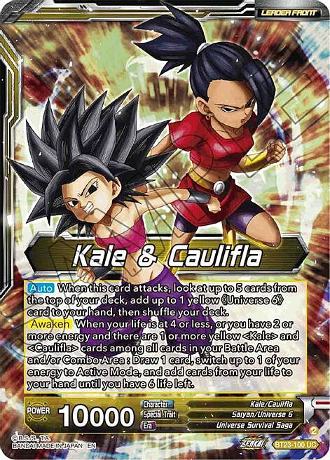 Kale & Caulifla // Kefla, Potara-Fusion Dilemma Card Back