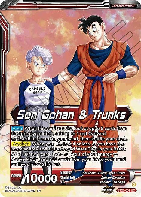 Son Gohan & Trunks // SS Son Gohan & Trunks, Warriors Meeting a Challenge Parte Posterior