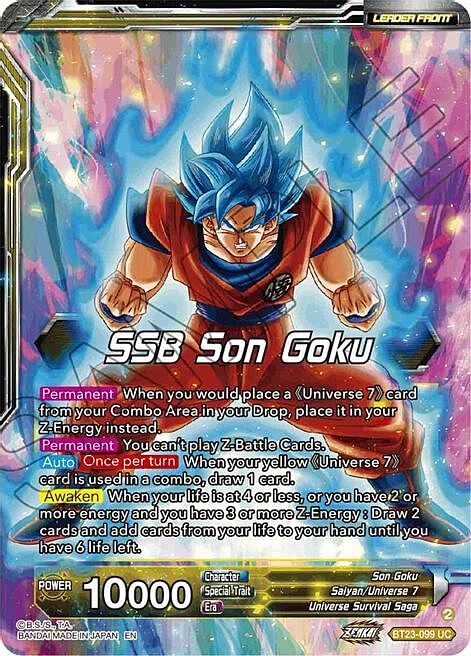 SSB Son Goku // Son Goku, Autonomous Awakening Parte Posterior