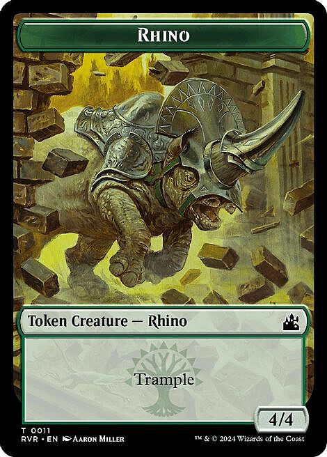 Rhino // Saproling Card Back