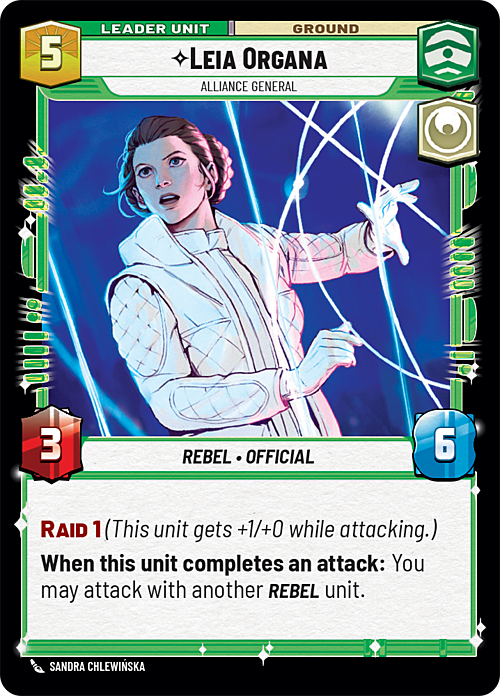 Leia Organa, Generale Dell'alleanza Card Back