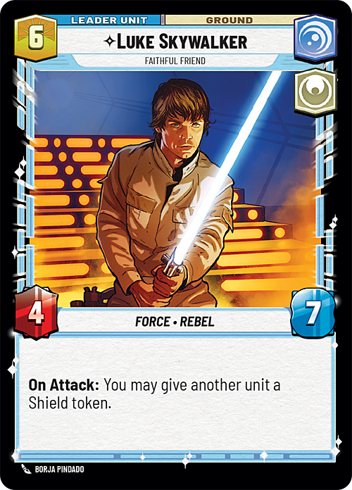 Luke Skywalker, Amico Fidato Card Back