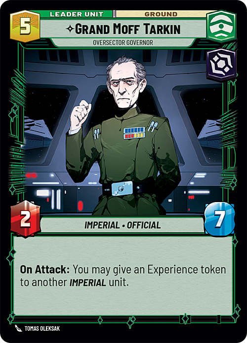 Grand Moff Tarkin, Governatore Del Sovrasettore Card Back