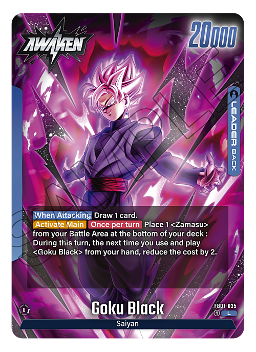 Goku Black Card Back