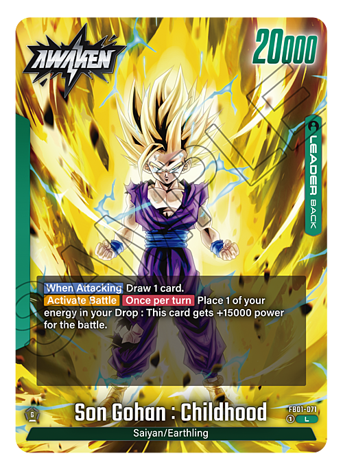 Son Gohan : Childhood // Son Gohan : Childhood Card Back