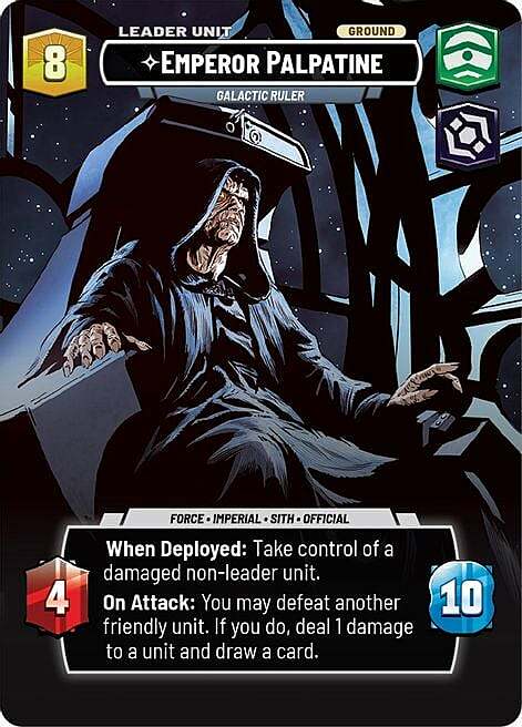 Imperatore Palpatine, Regnante Galattico Card Back