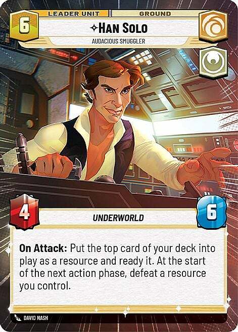 Han Solo, Contrabbandiere Audace Card Back