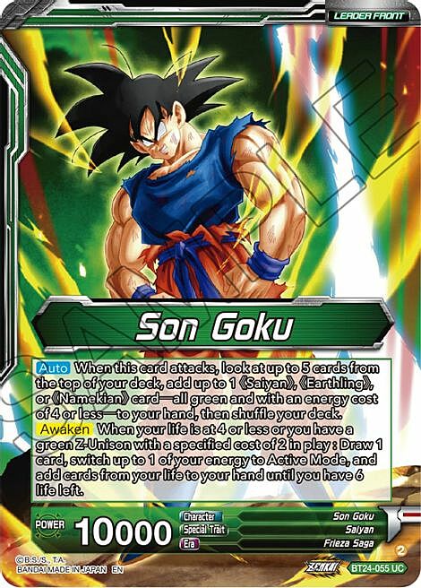 Son Goku // SS Son Goku, Beginning of a Legend Parte Posterior