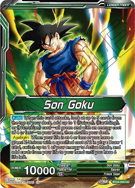 Son Goku // SS Son Goku, Beginning of a Legend Parte Posterior