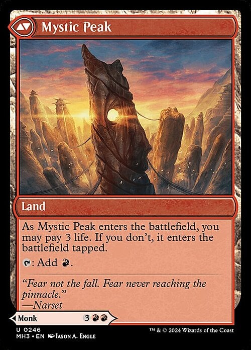 Pinnacle Monk // Mystic Peak Card Back
