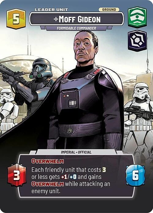 Moff Gideon, Comandante Formidabile Card Back