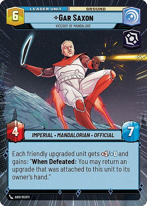 Gar Saxon, Viceré Di Mandalore Card Back