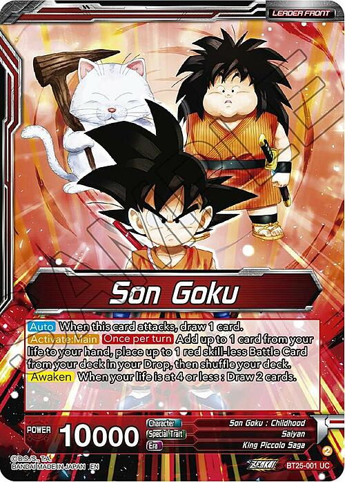 Son Goku, Face-Off With the Great Demon King // Son Goku Card Back