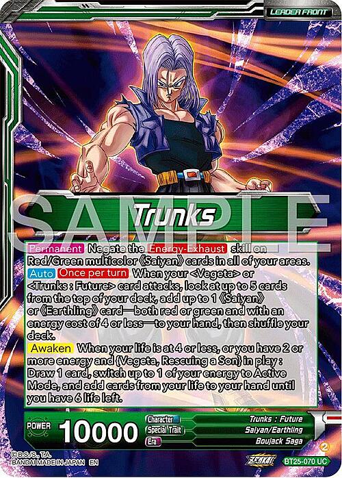 SS Trunks, Tournament Battle to the Death // Trunks Card Back