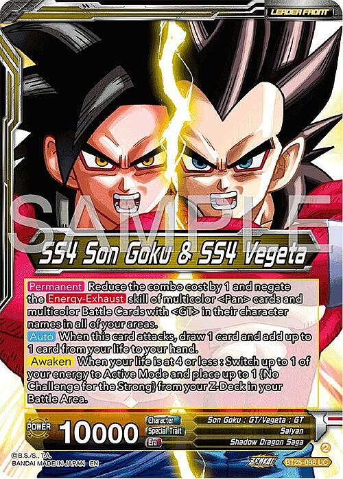 SS4 Gogeta, Strongest Fusion Explosion Card Back