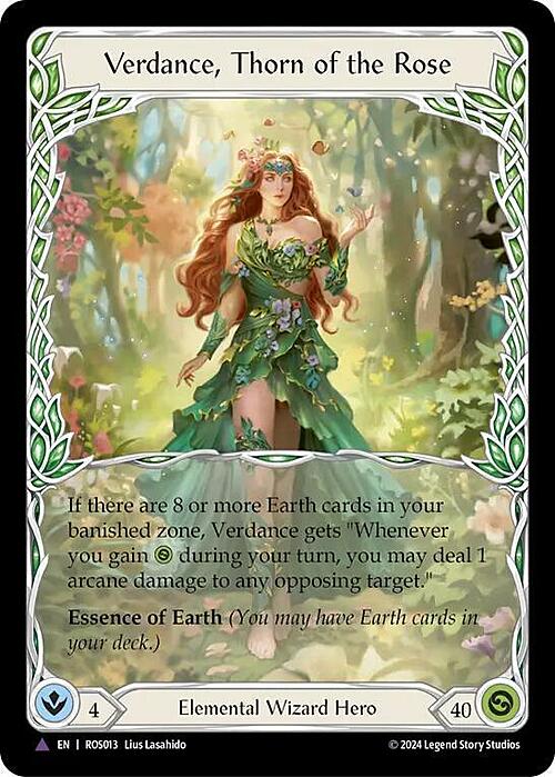 Verdance, Thorn of the Rose Card Back