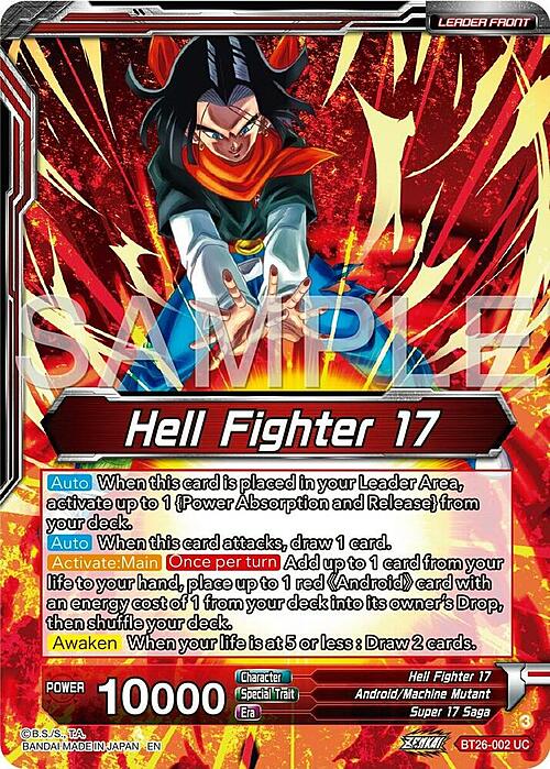 Hell Fighter 17 // Super 17, Anti-Saiyan Killing Machine Parte Posterior