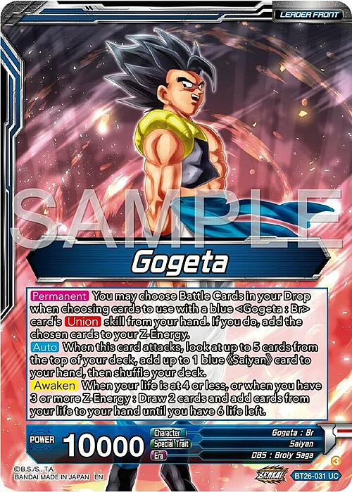 Gogeta // SSB Gogeta, Mighty Fusion Warrior Parte Posterior