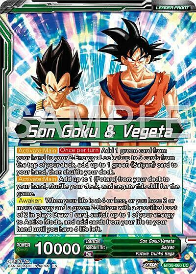 Son Goku & Vegeta // Vegito, Prodigious Fusion Parte Posterior