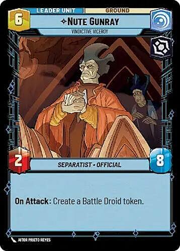 Nute Gunray - Vindictive Viceroy Card Back