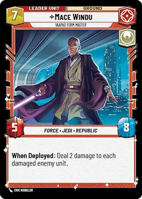 Mace Windu, Maestro Dello Stile Vaapad Card Back