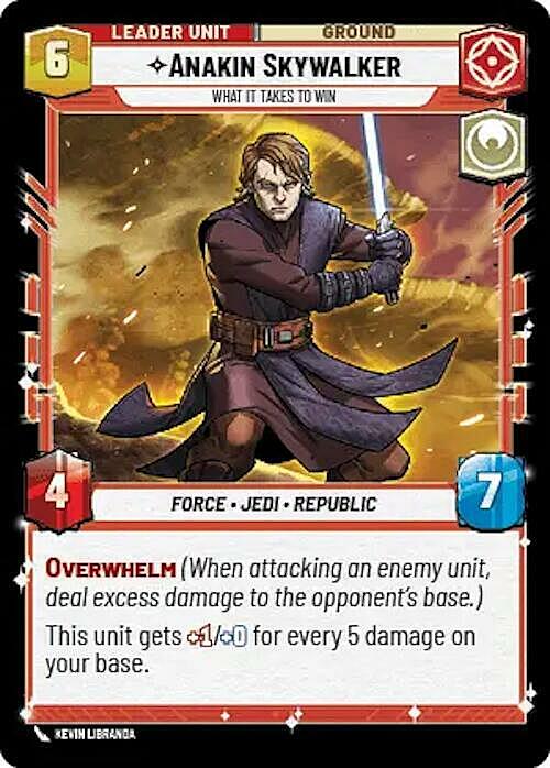 Anakin Skywalker, Ciò Che Occorre Per Vincere Card Back