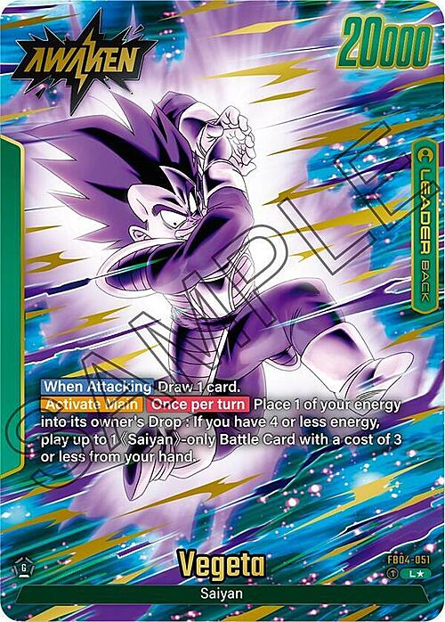 Vegeta Card Back