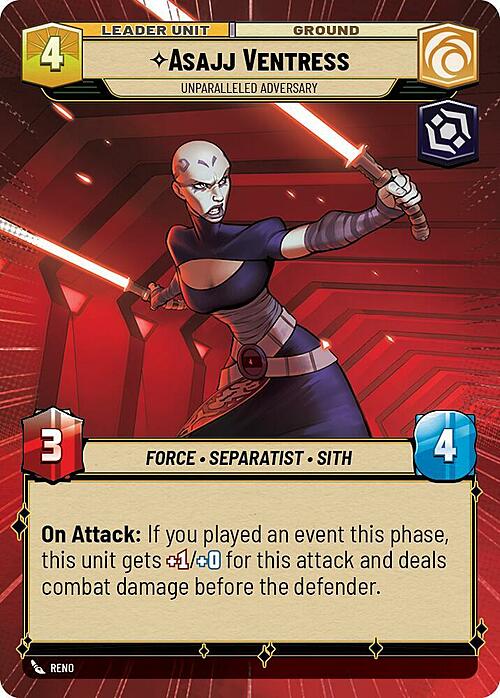 Asajj Ventress - Unparalleled Adversary Card Back