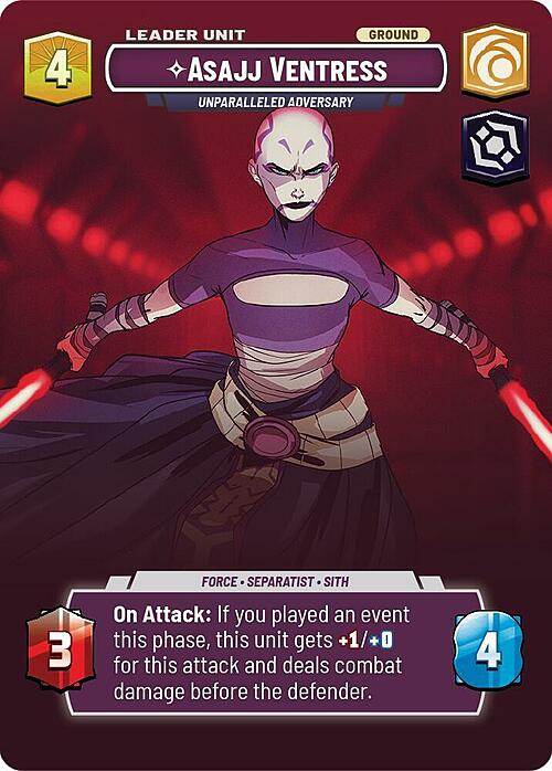 Asajj Ventress - Unparalleled Adversary Card Back