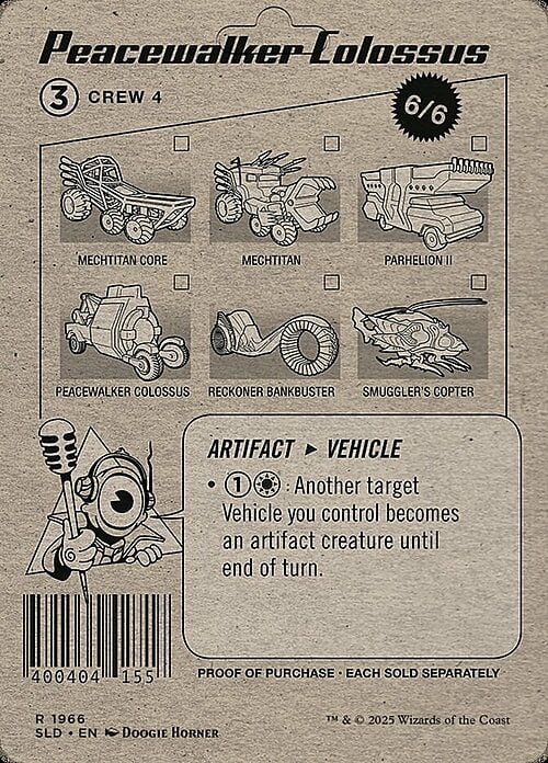 Colosso Pacificatore Card Back