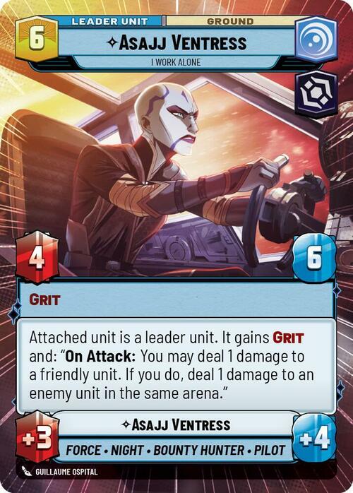 Asajj Ventress - I Work Alone Card Back