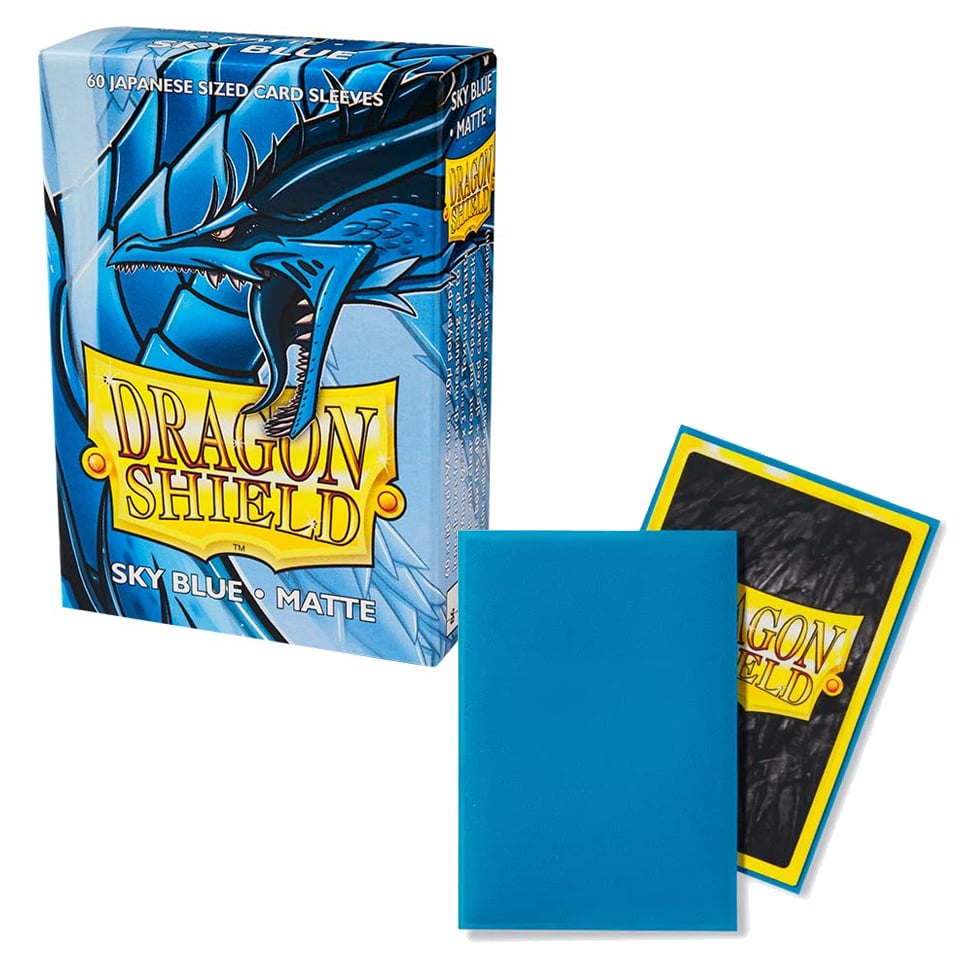 60 Small Dragon Shield Sleeves - Matte Sky Blue