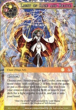 Light of Raze and Revive Card Front