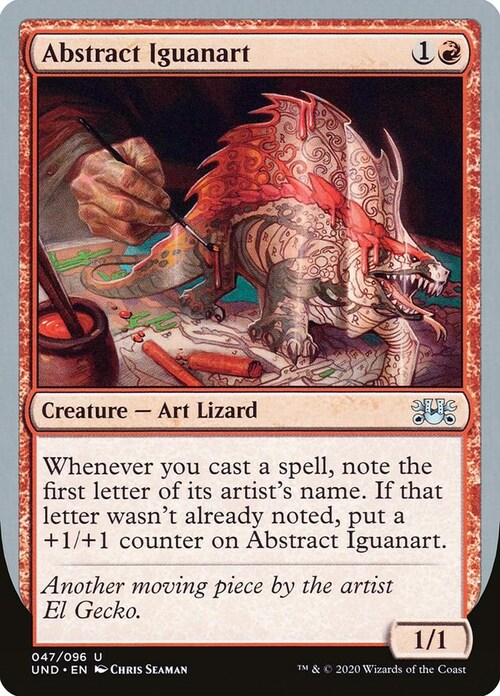 Abstract Iguanart Card Front