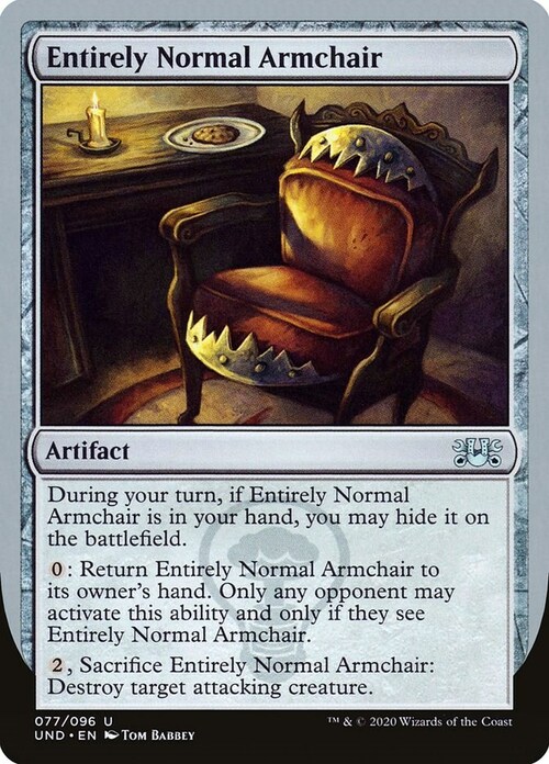 Entirely Normal Armchair Card Front