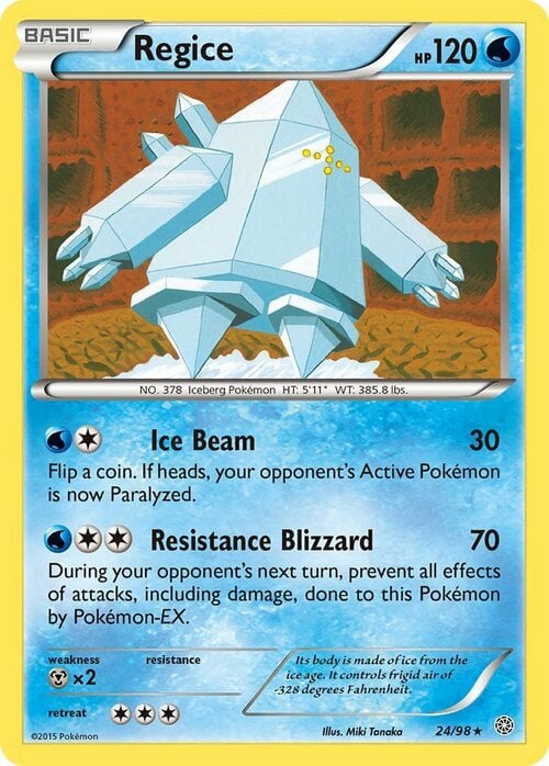 Regice [Ice Beam | Resistance Blizzard] Card Front